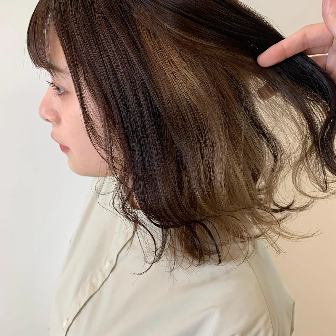 ミディアム カラー 暖色/ブリーチカラー 🎀 M i k uのヘアスタイル