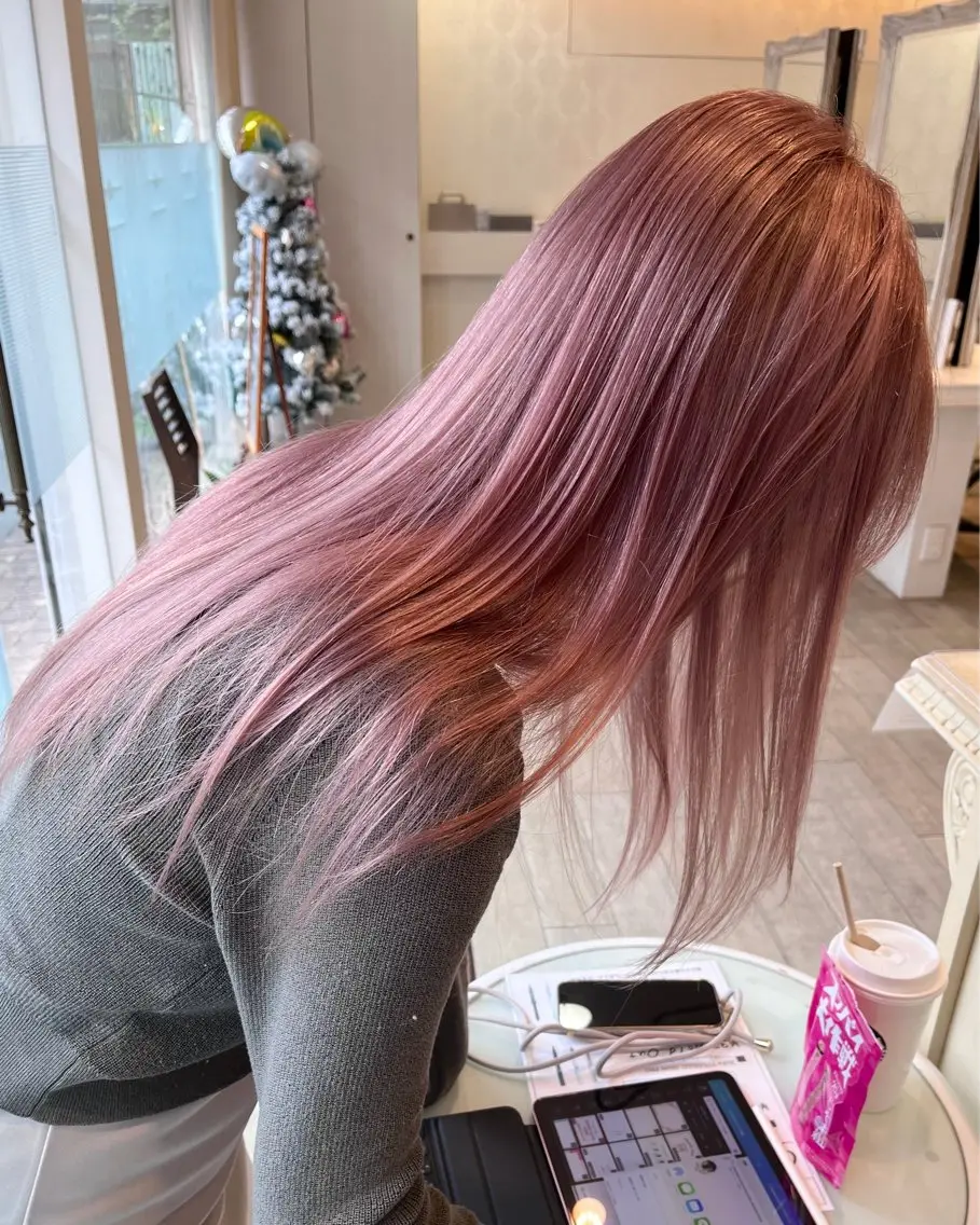 ロング カラー Ichika🦋 韓国風カラーのヘアスタイル