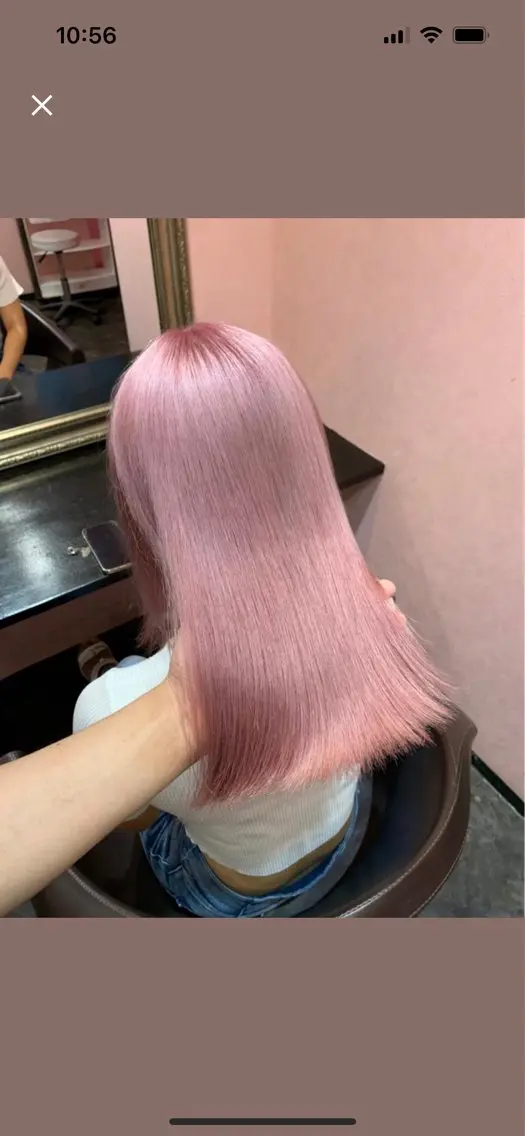 カラー Seleneキズナ ワンカラー/ブリーチのヘアスタイル