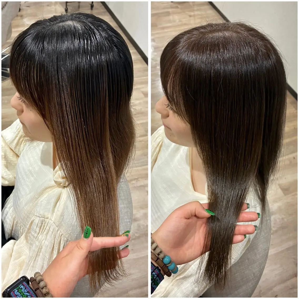 カラー オリーブカラー 髪質改善 ヘアカラー トリートメント 🌺髪質改善カラー/ 齋藤ゆうなのヘアスタイル