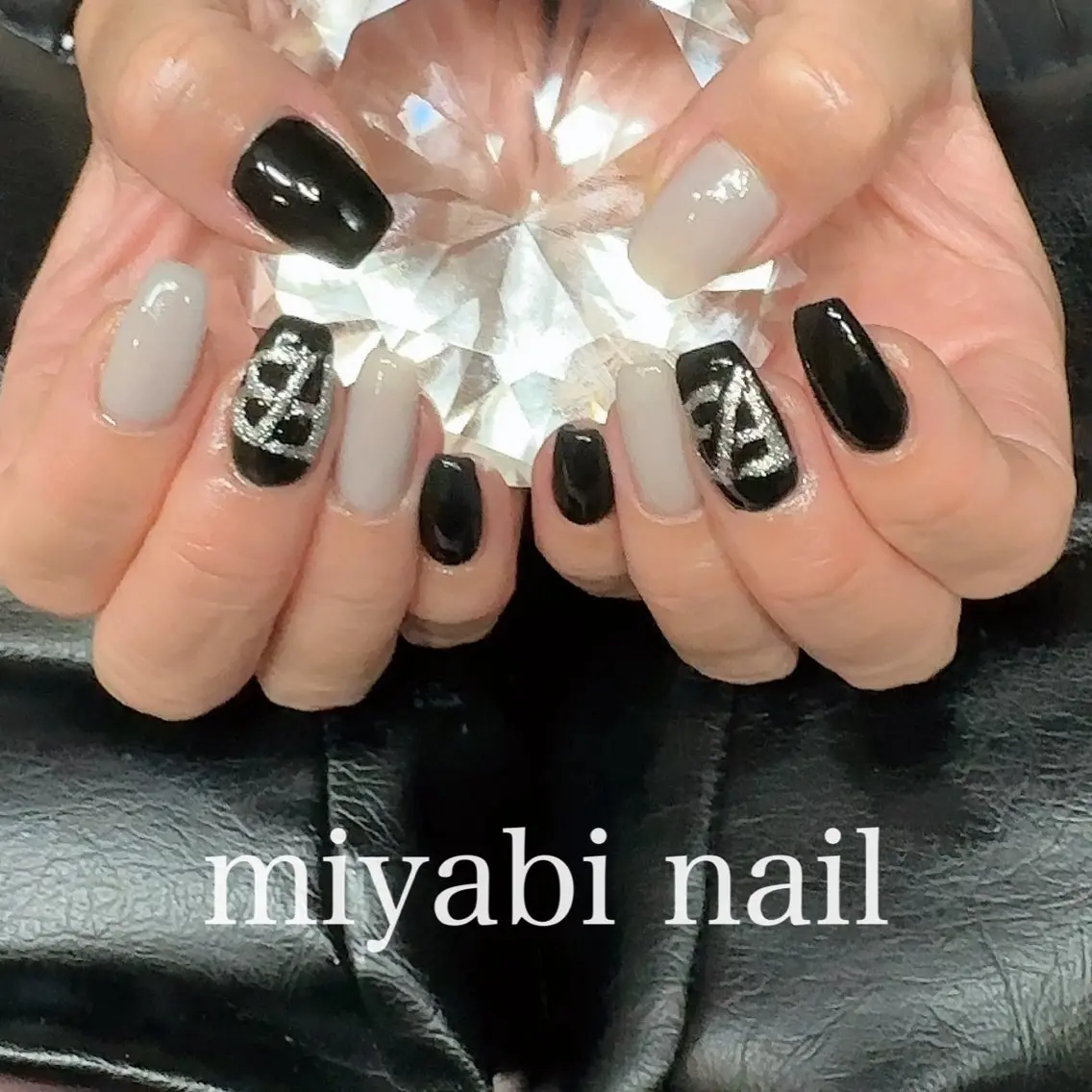 ネイル ジェルネイル 持ち込み 冬ネイル ハンドネイル miyabi nail 桂川駅近くのネイルデザイン