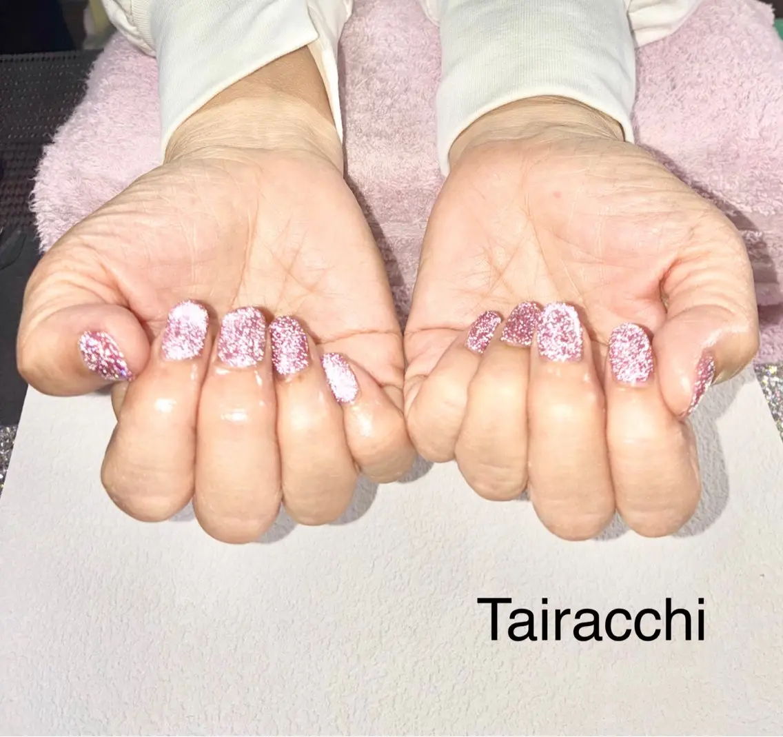 ネイル フラッシュネイル ジェルネイル マグネットネイル ピンク パープル ハンドネイル Tairacchi タイラッチのエステ・リラクイメージ