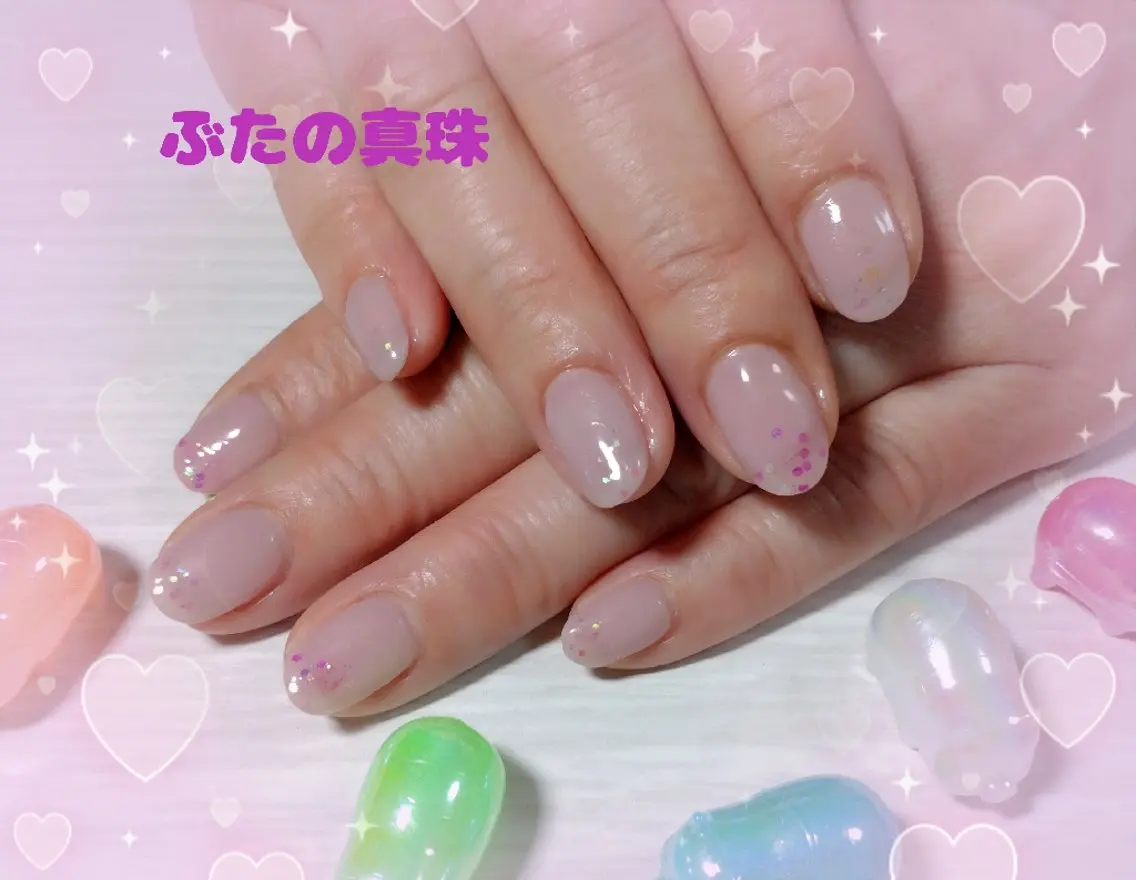 ネイル キラキラネイル ハンドネイル 林 珠里のネイルデザイン