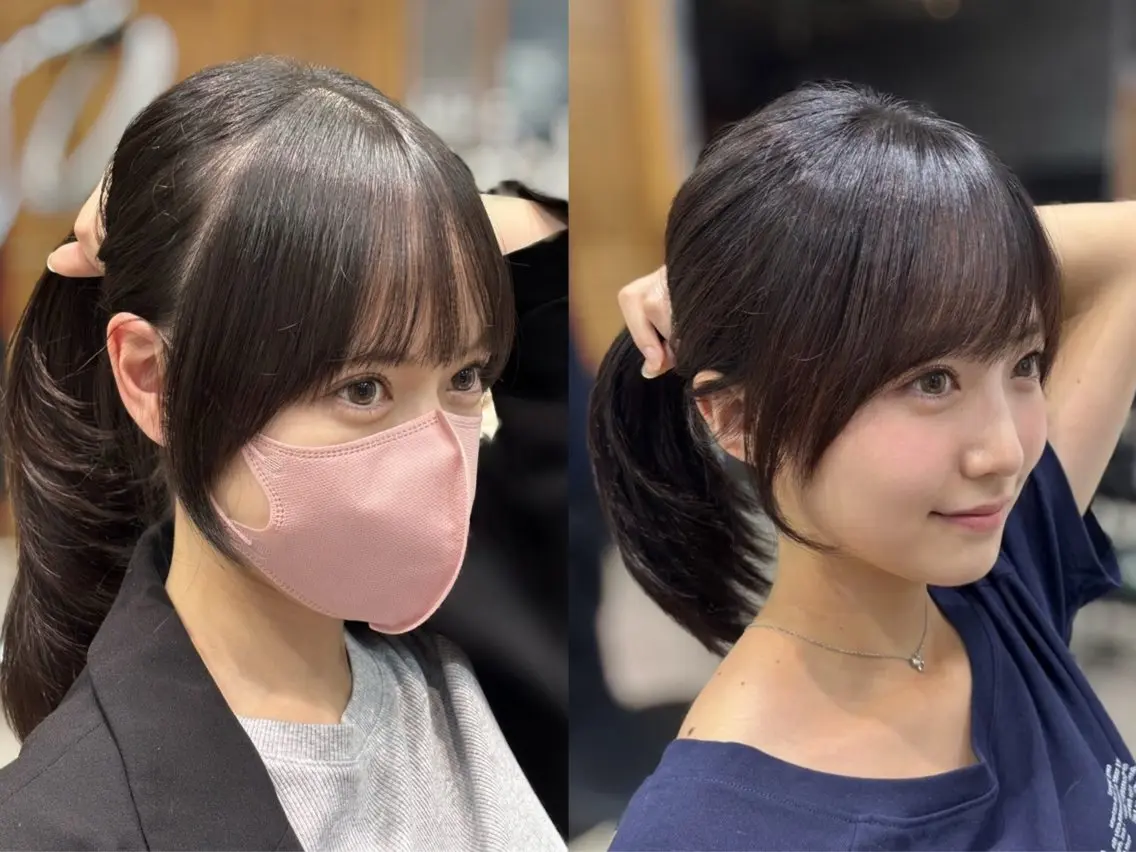 セミロング カット ヘアカラー MIHO 🫧似合わせレイヤーのヘアスタイル