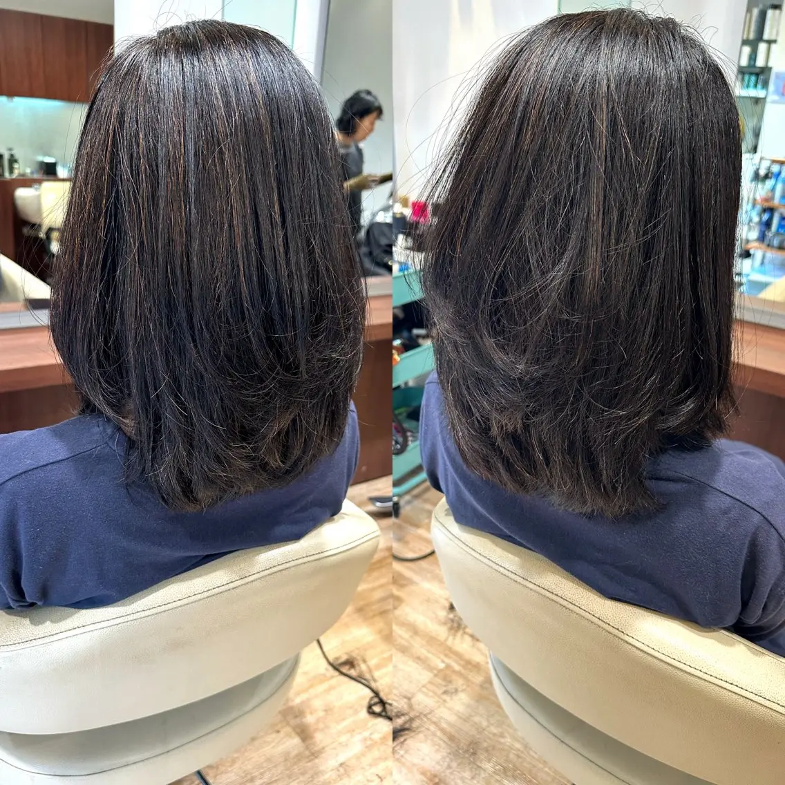 ミディアム 顔周りカット レイヤーカット 宇都 唯のヘアスタイル