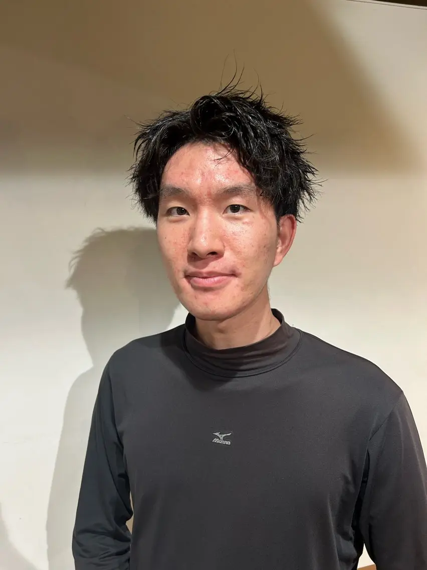 ショート メンズ メンズパーマ twig 山田 永嶋芽衣のヘアスタイル