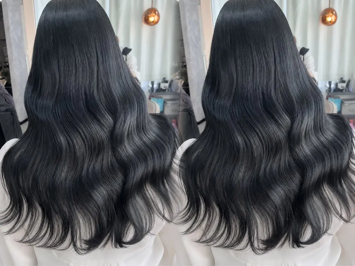 ロング ヘアカラー 🎀🎶はがりな ワンカラー💝のヘアスタイル
