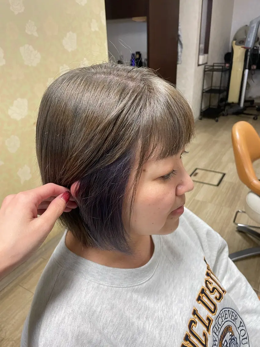 ショート カラー ヘアカラー 徳留 もも花のヘアスタイル