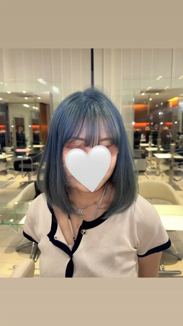ミディアム カラー ブリーチ 透明感カラー ヘアカラー トリートメント Lee枚方 akaneのヘアスタイル