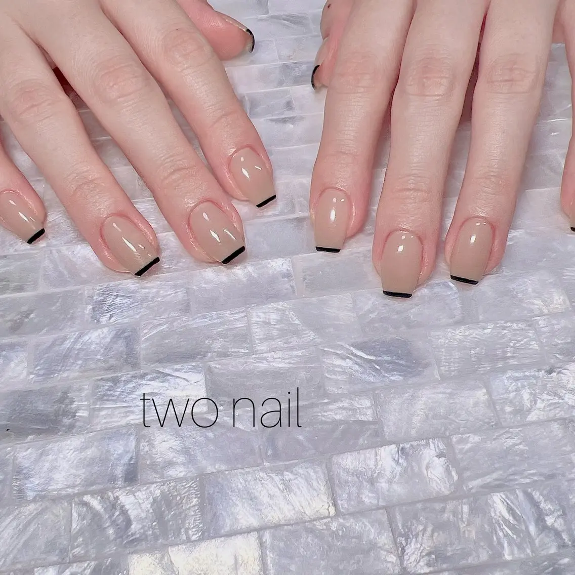 ネイル アートネイル ネイルチップ ホワイト ハンドネイル two nailのネイルデザイン