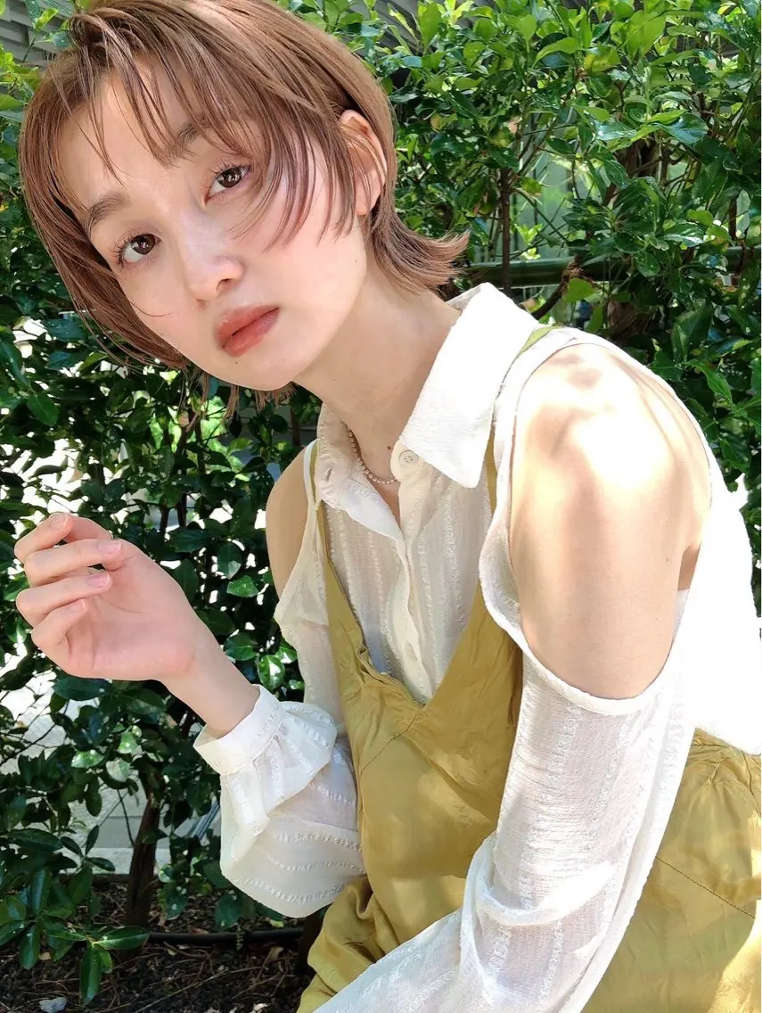 ショート カラー ブリーチ 髪質改善 ショートヘア カット ヘアカラー トリートメント Ankh アンクーのヘアスタイル