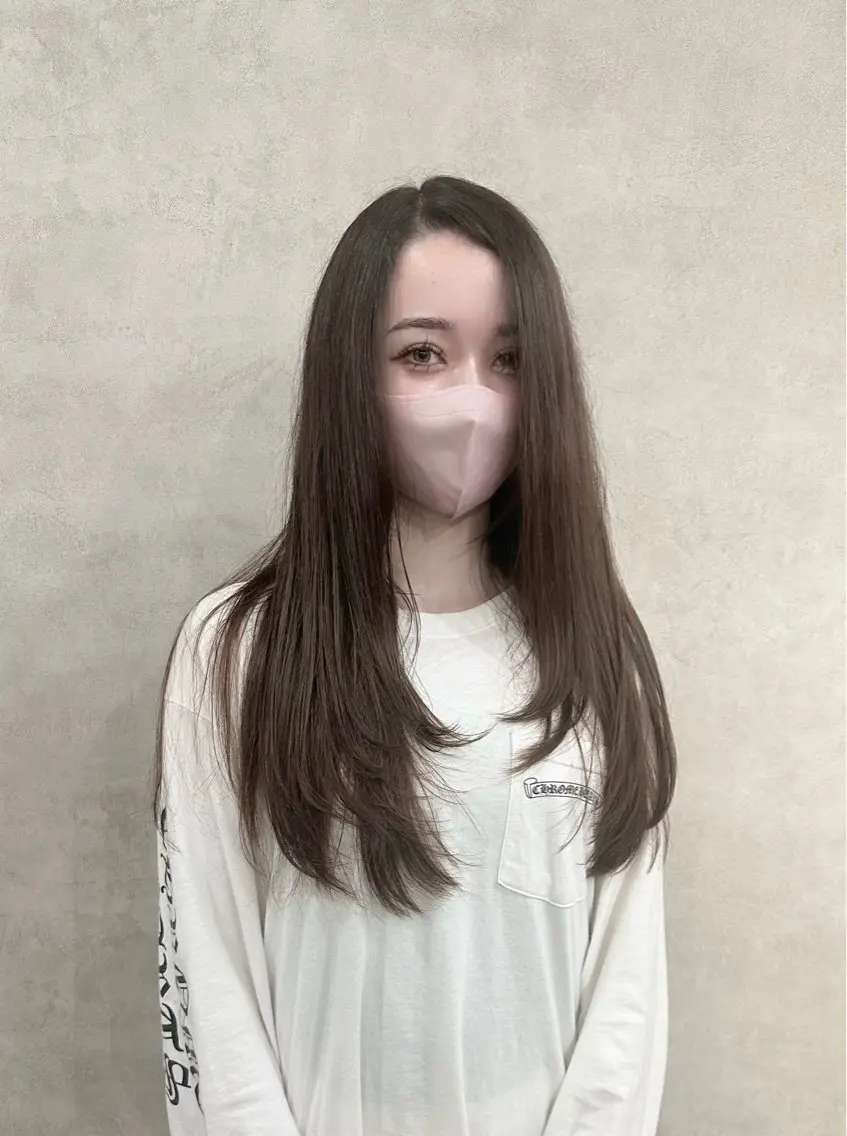 ロング カラー ヘアアレンジ レイヤーカット 境町/透明感カラー/ レイヤー/中茎涼太のヘアスタイル