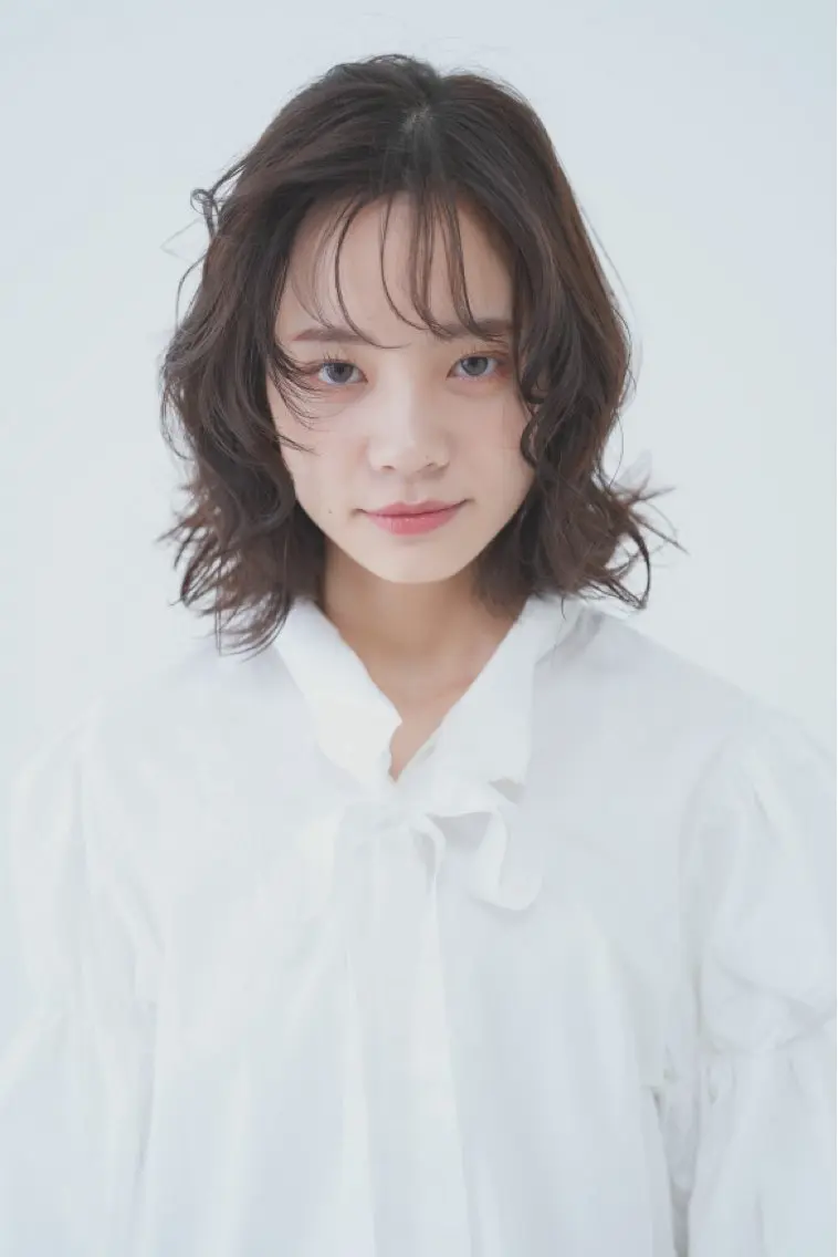 切りっぱなしボブ+パーマ+トリートメントの写真