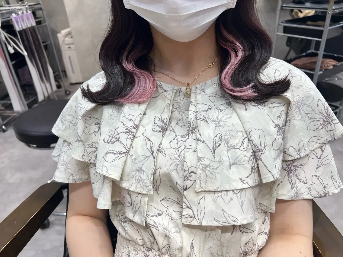 ミディアム カラー シールエクステ アディクシーカラー アッシュ バレイヤージュ ベージュカラー ヘアカラー エクステ ar+ ❤︎ maiのヘアスタイル