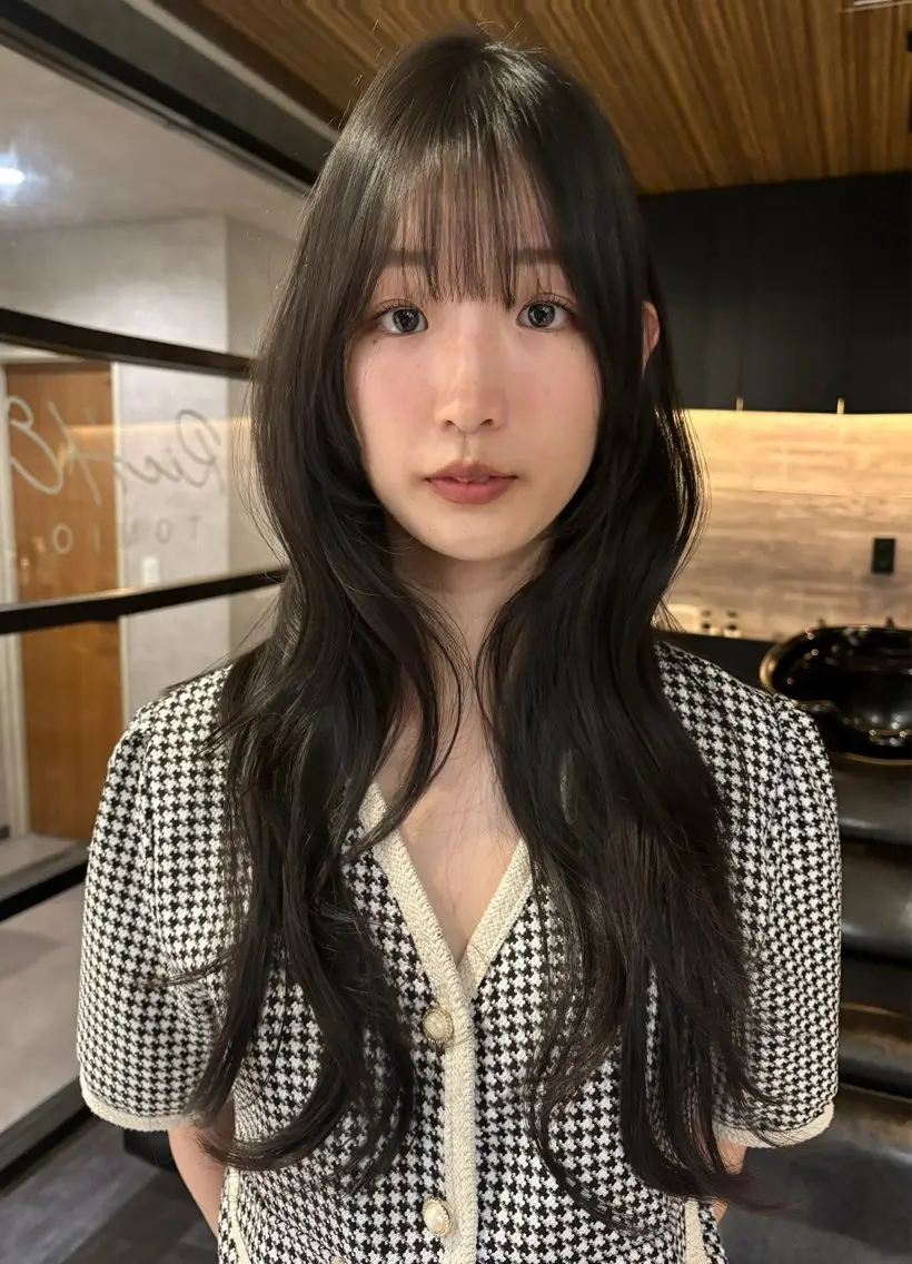 ロング カット ヘアカラー トリートメント レイヤーカット/髪質 改善/ダブルカラーのヘアスタイル