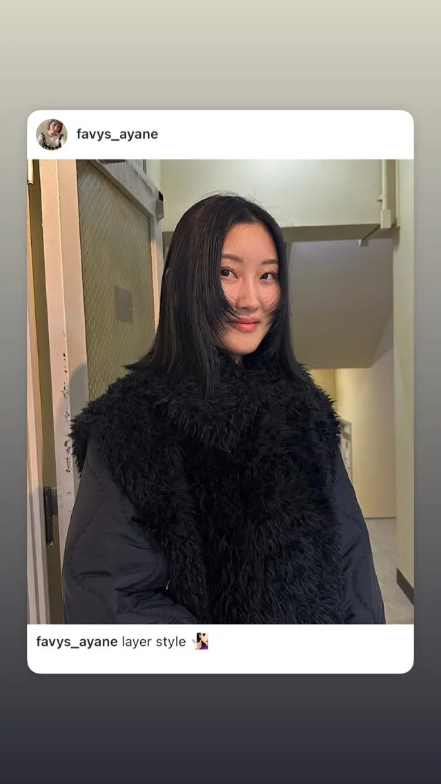 ミディアム 竹中 彩音のヘアスタイル