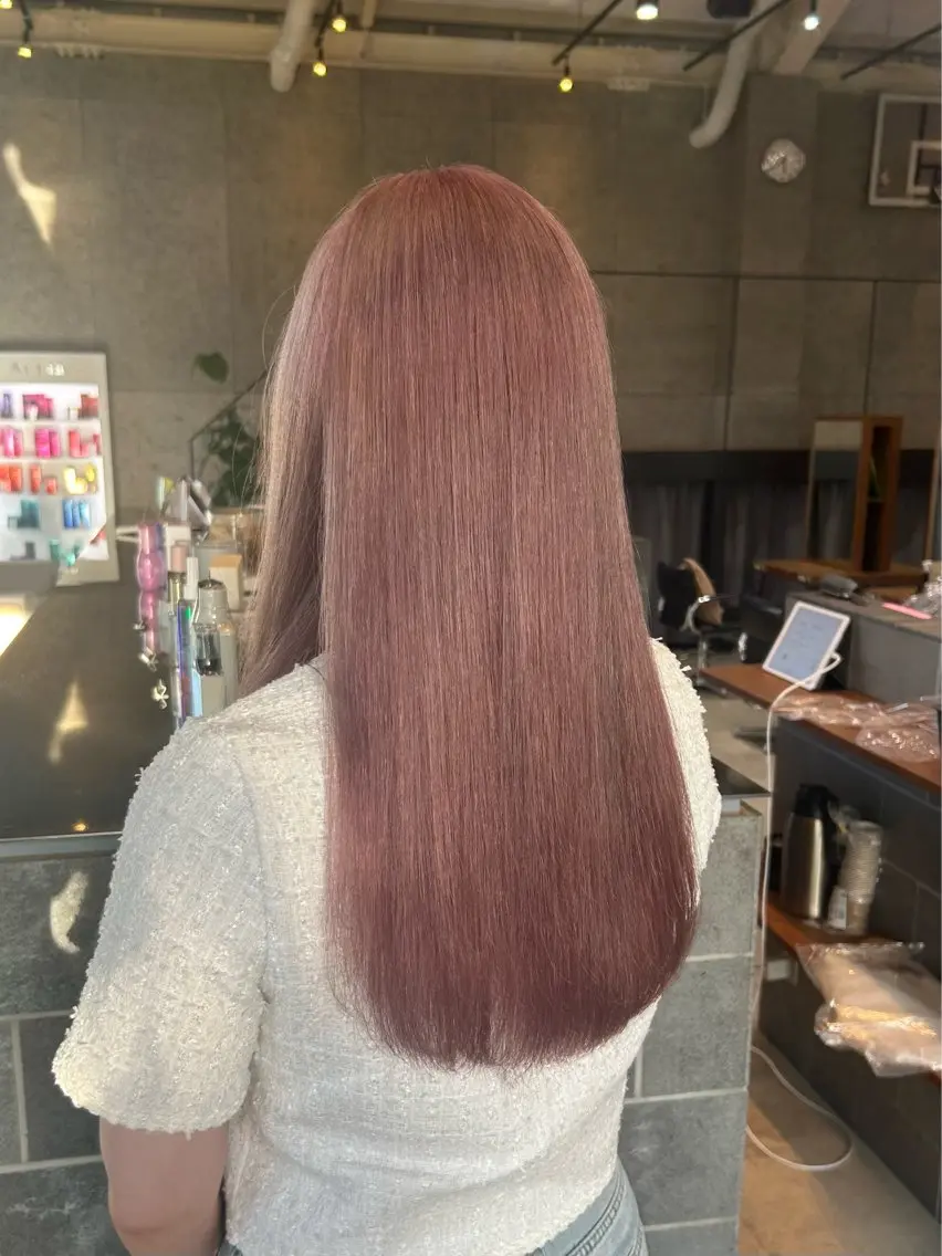 カラー ベージュカラー ピンクカラー ヘアカラー トリートメント 🎀艶ハイトーン特化 🎀セナのヘアスタイル