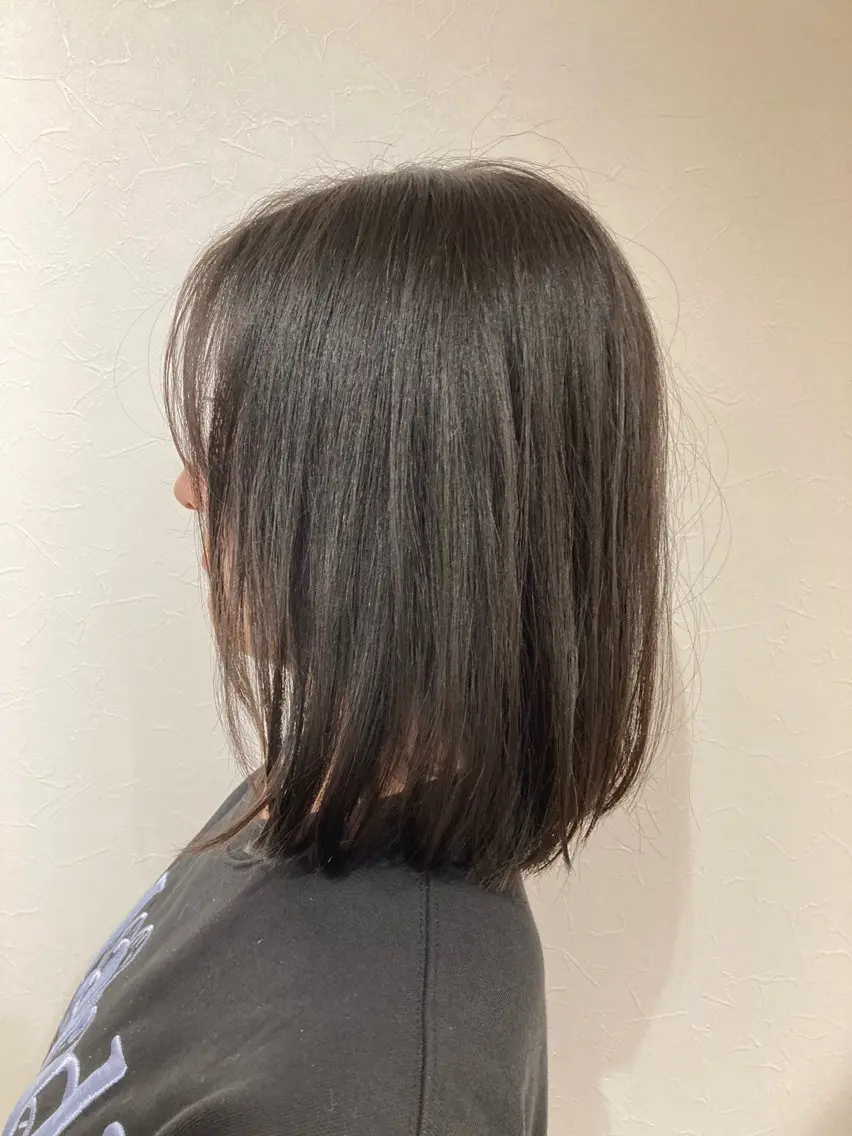 ミディアム カット 艶髪/透明感カラー 城下竜二のヘアスタイル