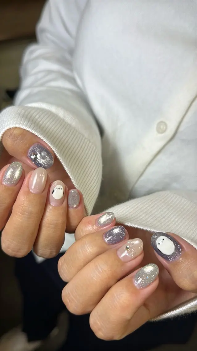 ネイル フラッシュネイル フラッシュマグ フットネイル フレンチネイル マグネットネイル ハンドネイル SAKU nail 作島茜のネイルデザイン