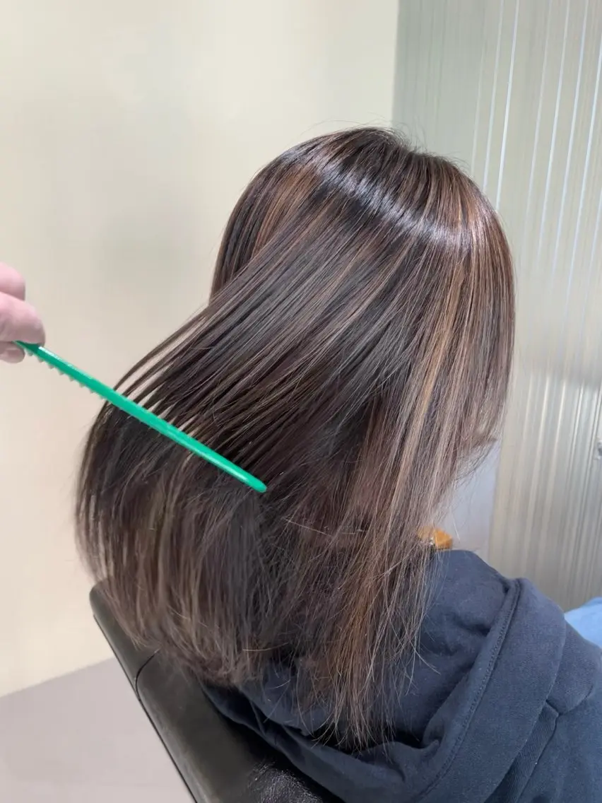 ミディアム カラー カット ヘアカラー 髪質改善特化KIZU /艶髪研究（京都）のヘアスタイル