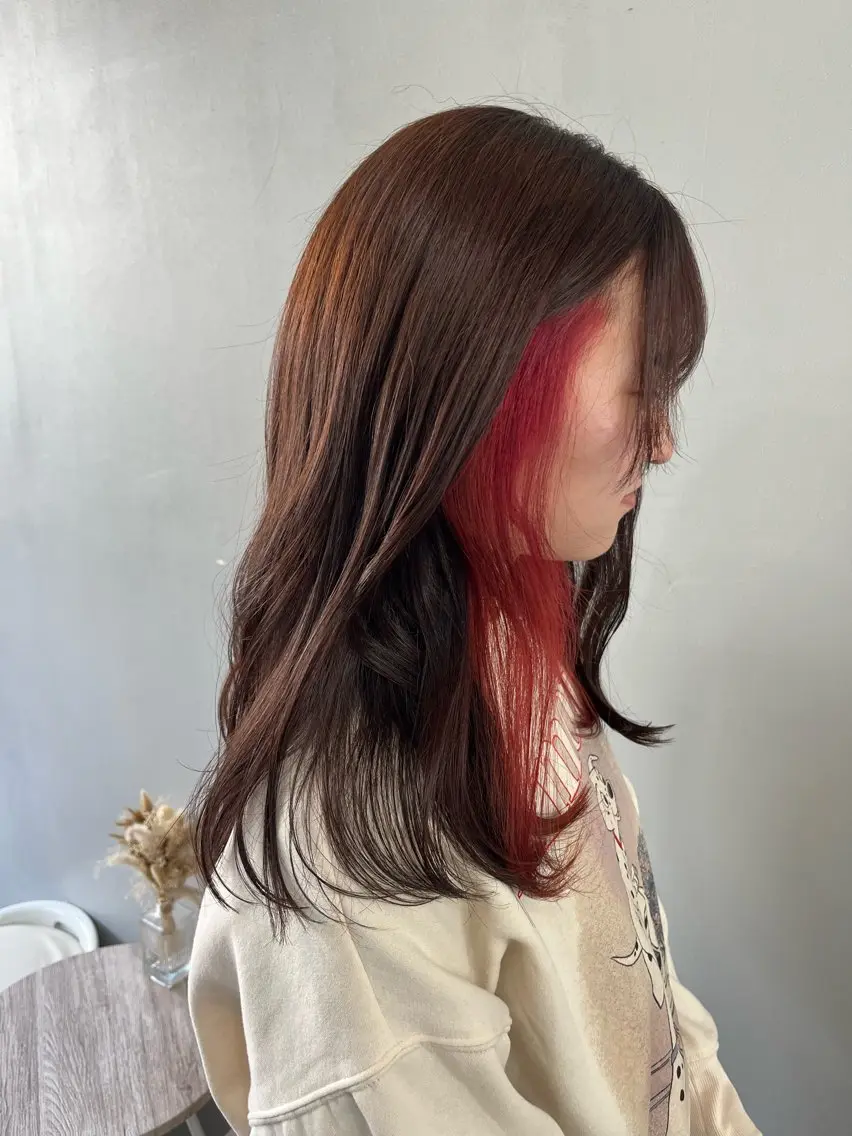 セミロング カラー ヘアカラー トリートメント ヘアセット 🎀透明感 カラー🎀ミズキのヘアスタイル