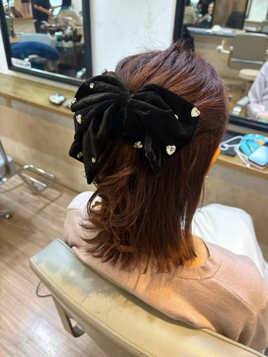 ヘアアレンジ ヘアセット 韓国ヘアー🇰🇷 MIWAのヘアスタイル