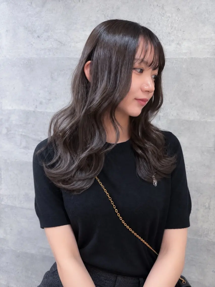 セミロング カラー ダークグレー ダークグレージュ グレージュ ヘアカラー Grow by NYNY 打越裕樹のヘアスタイル