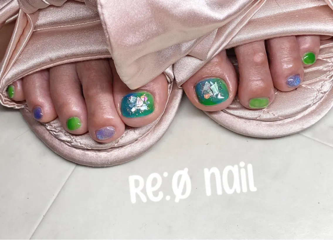 ネイル フットネイル Re:Ø nail 🩵TSUJIのネイルデザイン