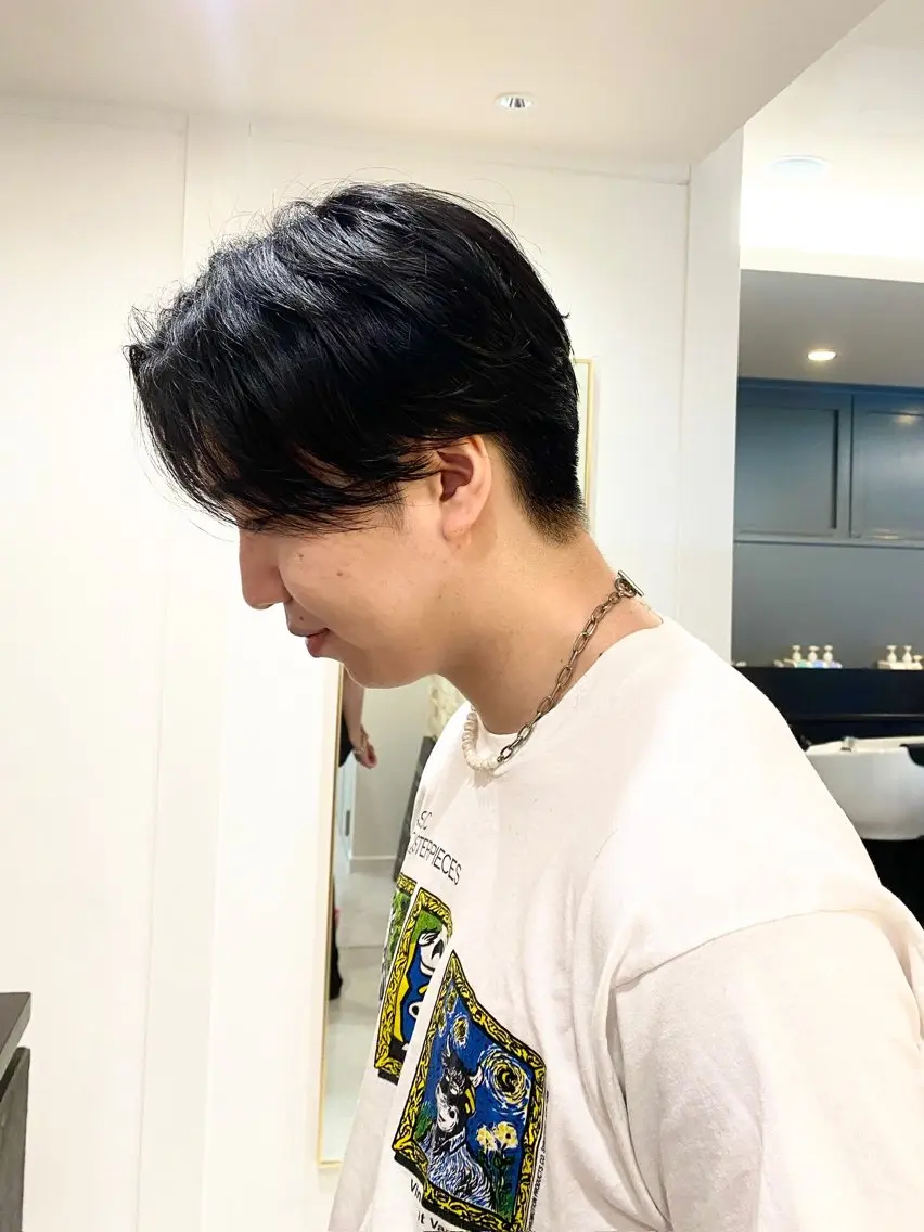 ショート メンズ センターパート マッシュ 刈り上げ ボブ/ショート/ 髪質改善/池澤慎人のヘアスタイル
