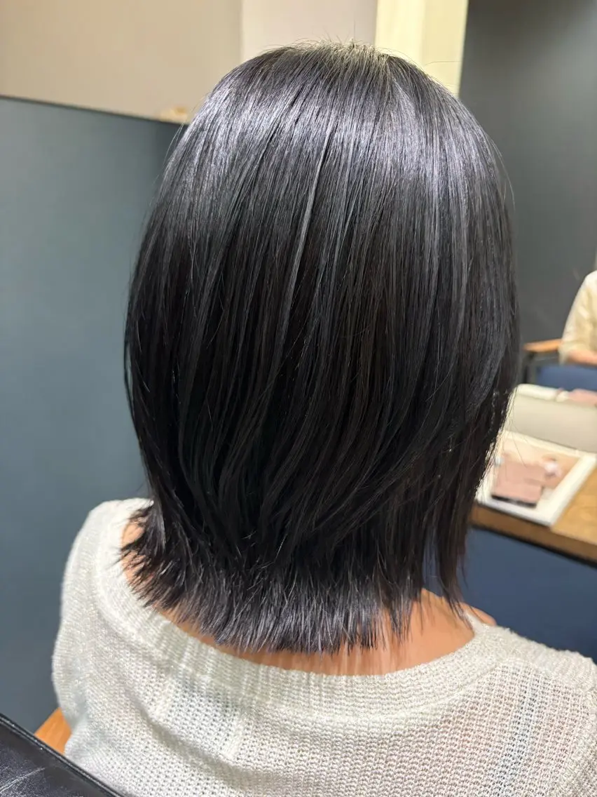 ミディアム 縮毛矯正 寺本 心のヘアスタイル