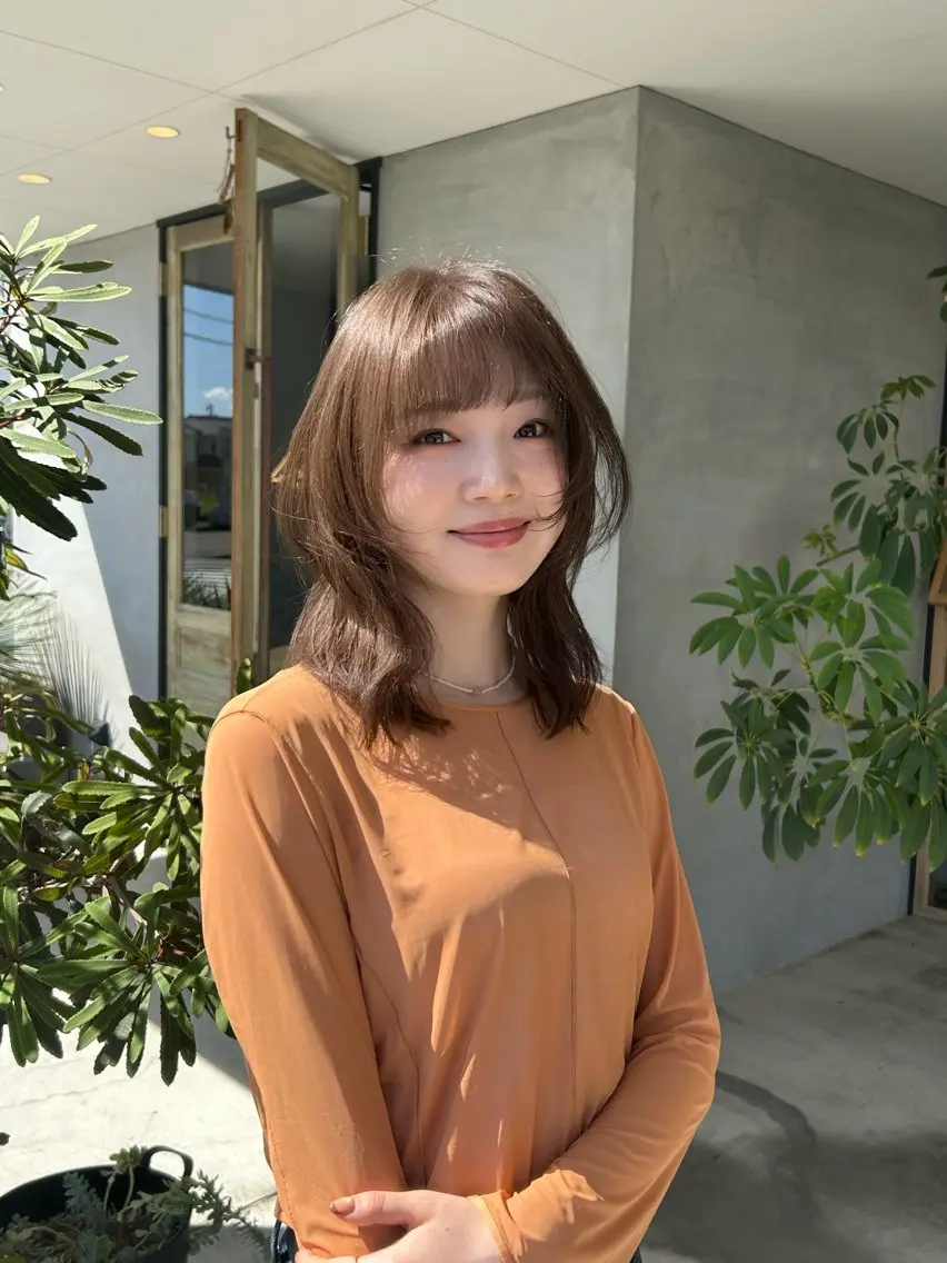 セミロング カット ヘアカラー トリートメント hale airiのヘアスタイル