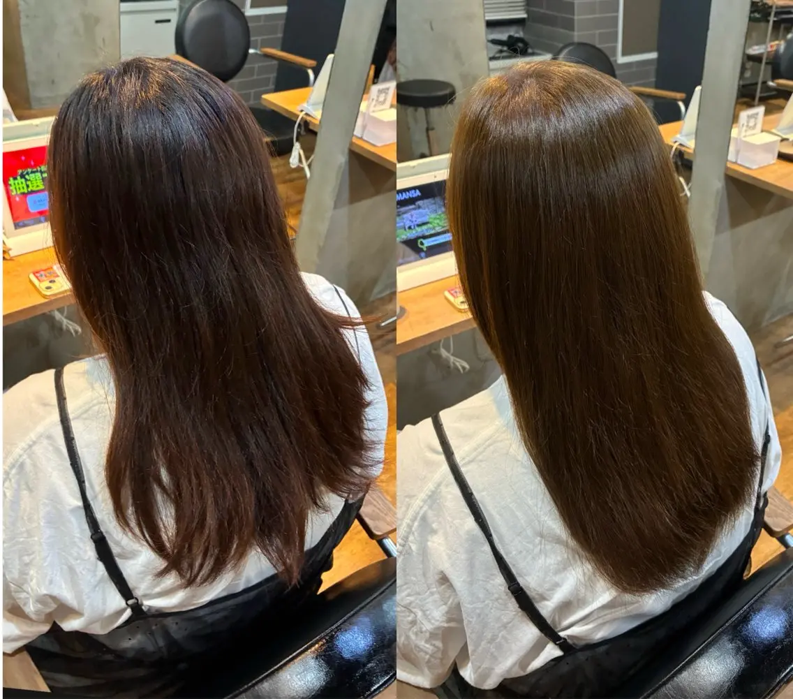カラー ベージュカラー 透明感カラー ヘアカラー 金子 千桜のヘアスタイル