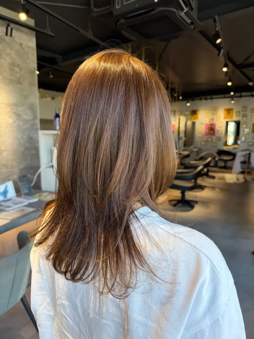 セミロング カラー ヘアカラー ✨BLANCA SAYAKA✨のヘアスタイル