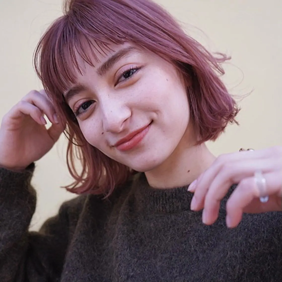 ショート カラー カット トリートメント ヘアセット 前髪顔周り✂️店長 ❤️アマミヤ❤️のヘアスタイル