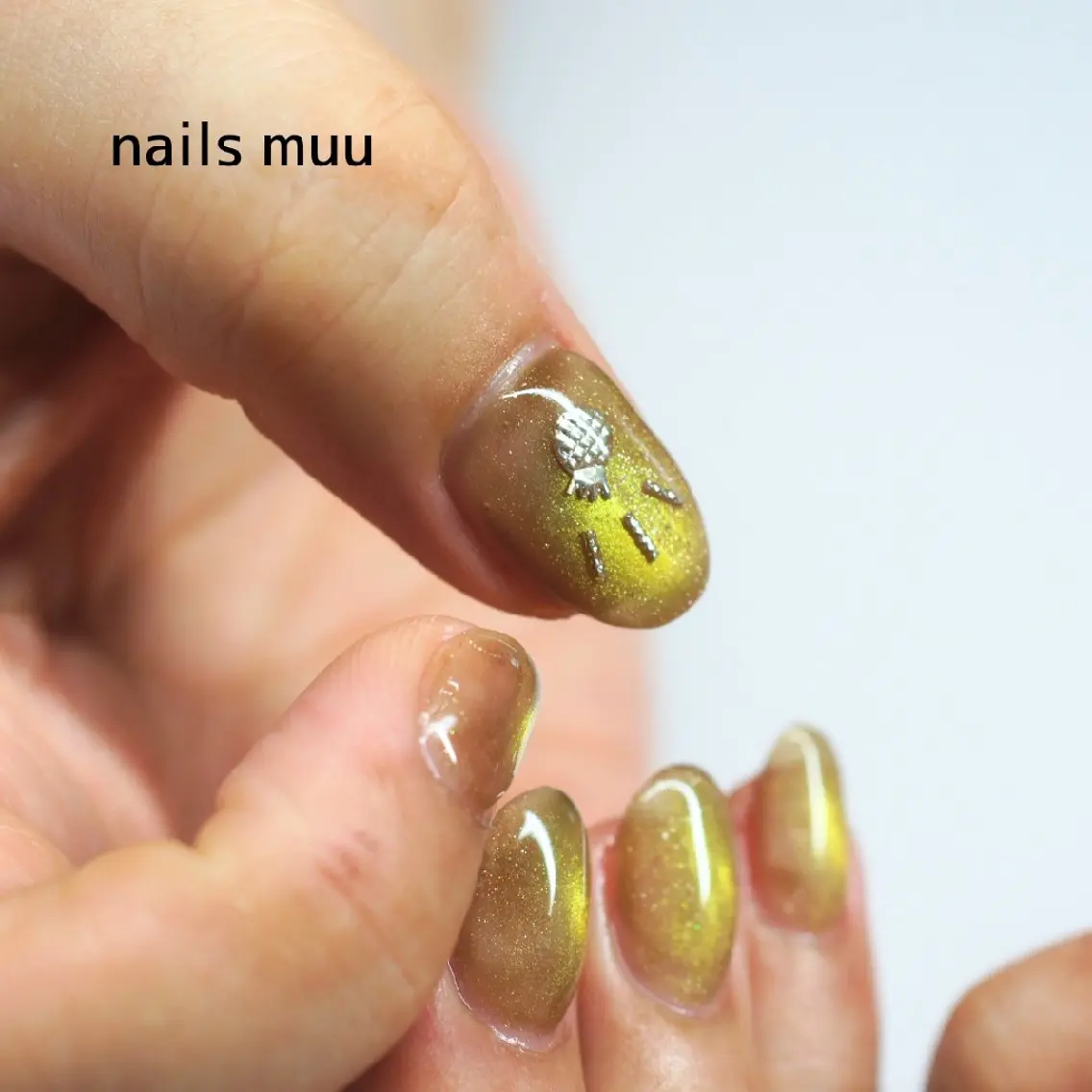 ネイル マグネットネイル 夏ネイル nails muu まゆのネイルデザイン