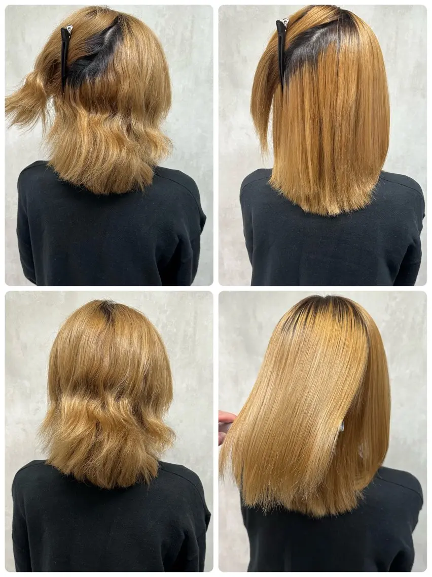 セミロング 縮毛矯正 トリートメント ⚠️美容室迷子⚠️ 谷口にお任せ😊のヘアスタイル