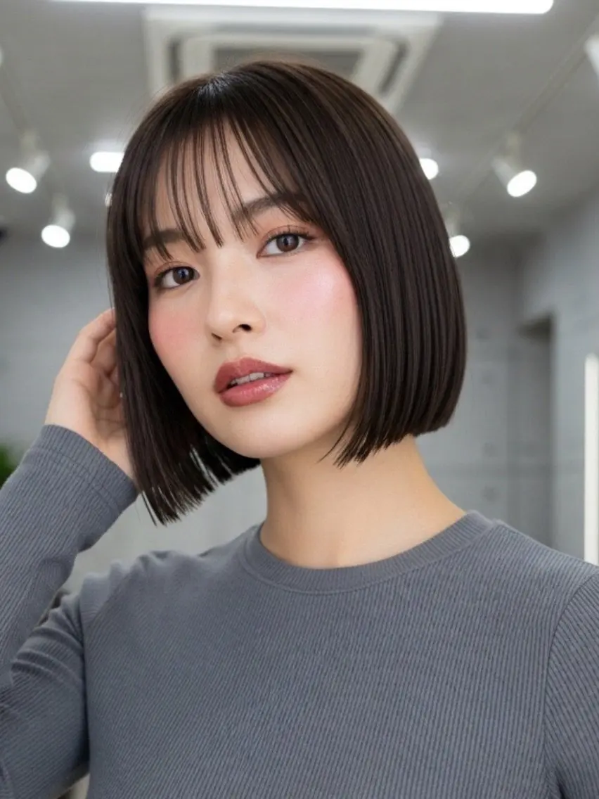 ミディアム 似合わせボブ✖️ 韓国レイヤー✨小関のヘアスタイル