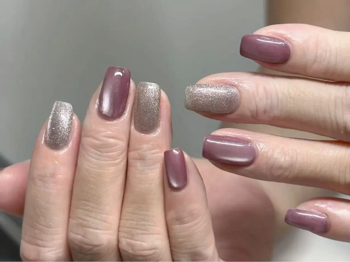 ネイル アートネイル ジェルネイル マグネットネイル Lu nailsalonのネイルデザイン