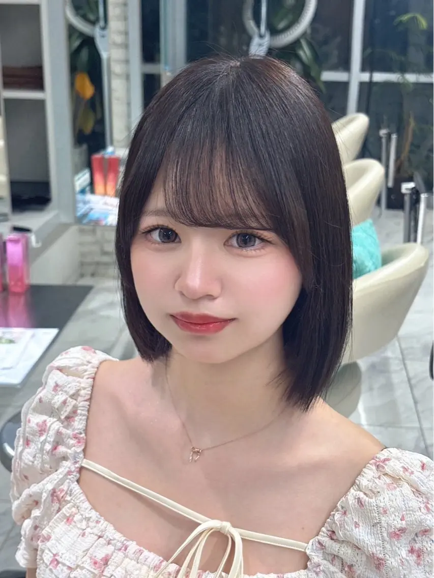 ミディアム カラー ブラウンカラー 透明感カラー ラベンダーカラー ラベンダーブラウン Lee Horie / Ayahaのヘアスタイル