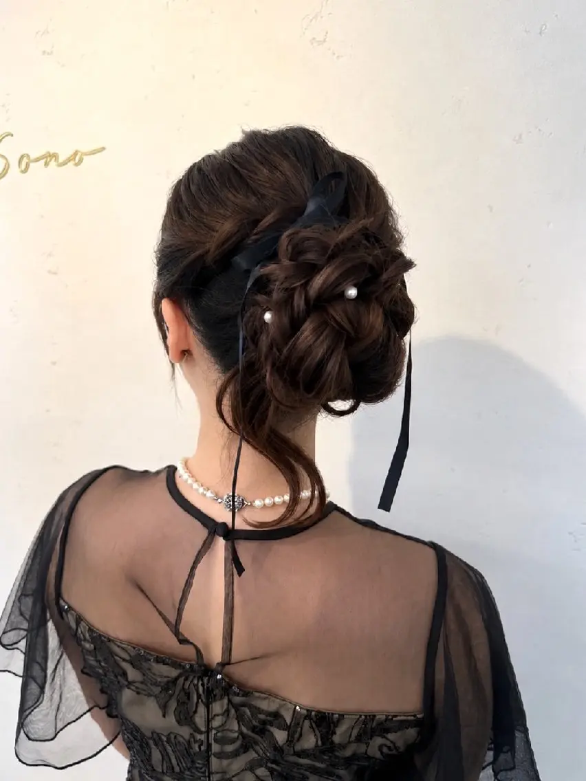 🎀【土日祝"シニヨン・カチモリ・ポニーテール"限定ヘアセット(1、11、15、29のみ六本木店でのご案内)】🎀の写真