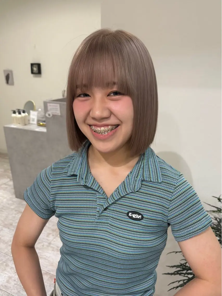 🩵ハイトーンWブリーチ+透明感カラー🩵の写真