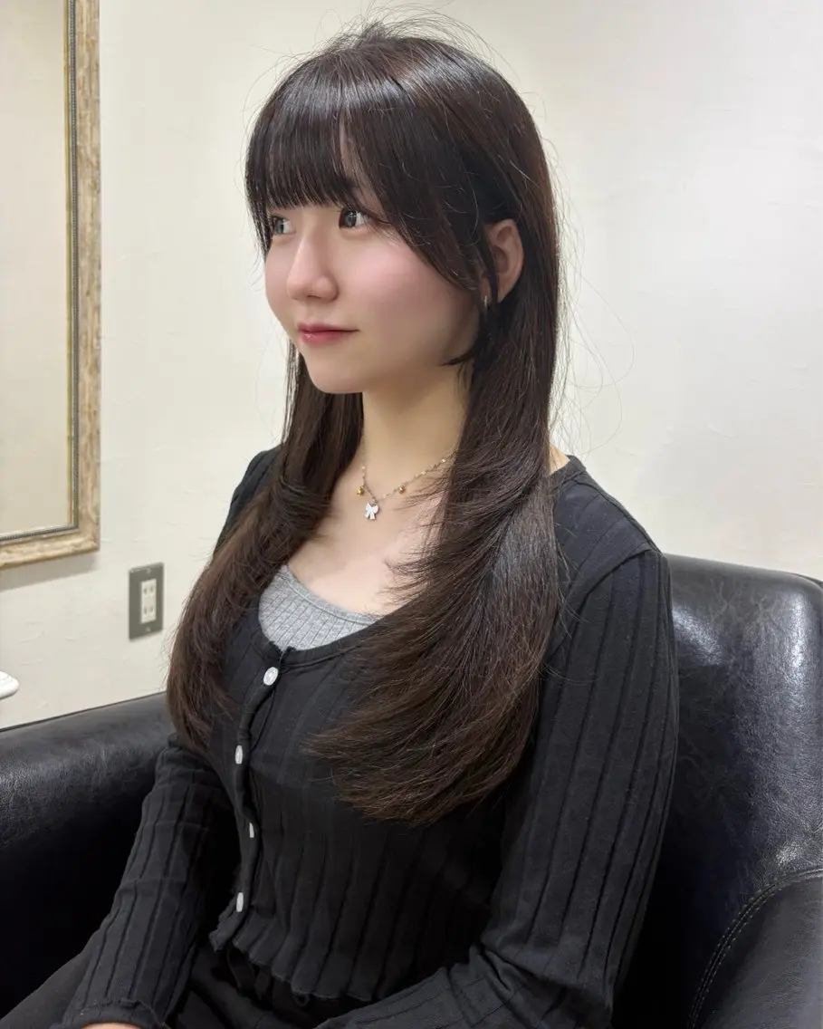 ロング ヘアカラー り せのヘアスタイル
