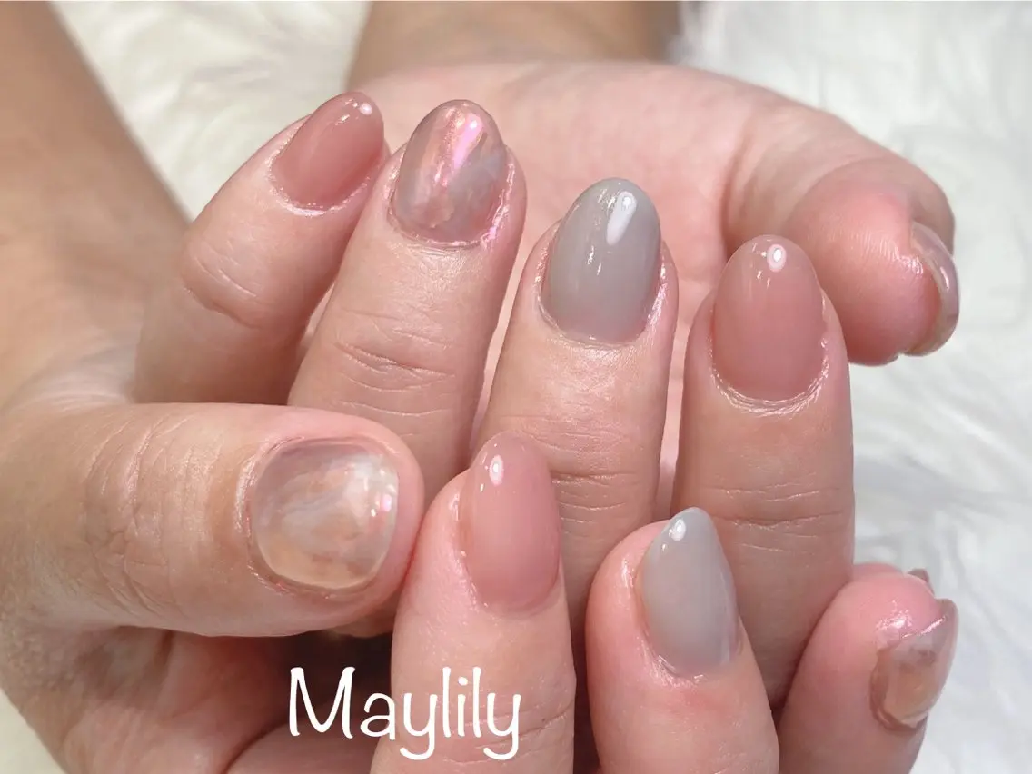 ネイル ピンク ハンドネイル Nail salon Maylilyのネイルデザイン