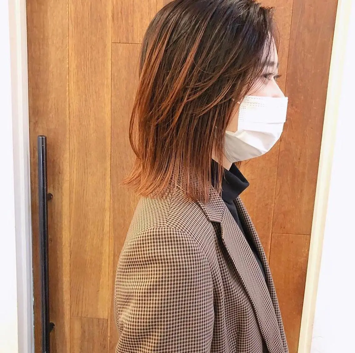 ミディアム カラー カット ヘアカラー HATSUMEI ゆうまのヘアスタイル