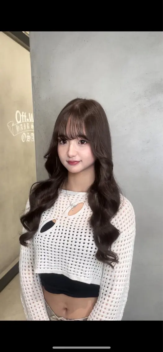 カラー エクステ offwhite Nano🪩🧡のヘアスタイル