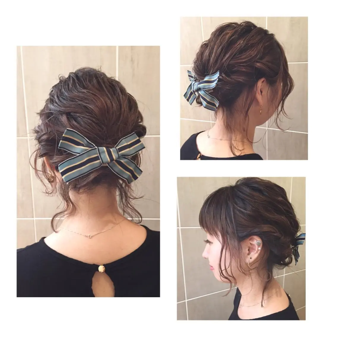 ヘアアレンジ ボブ 簡単アレンジ 齋藤 咲のヘアスタイル