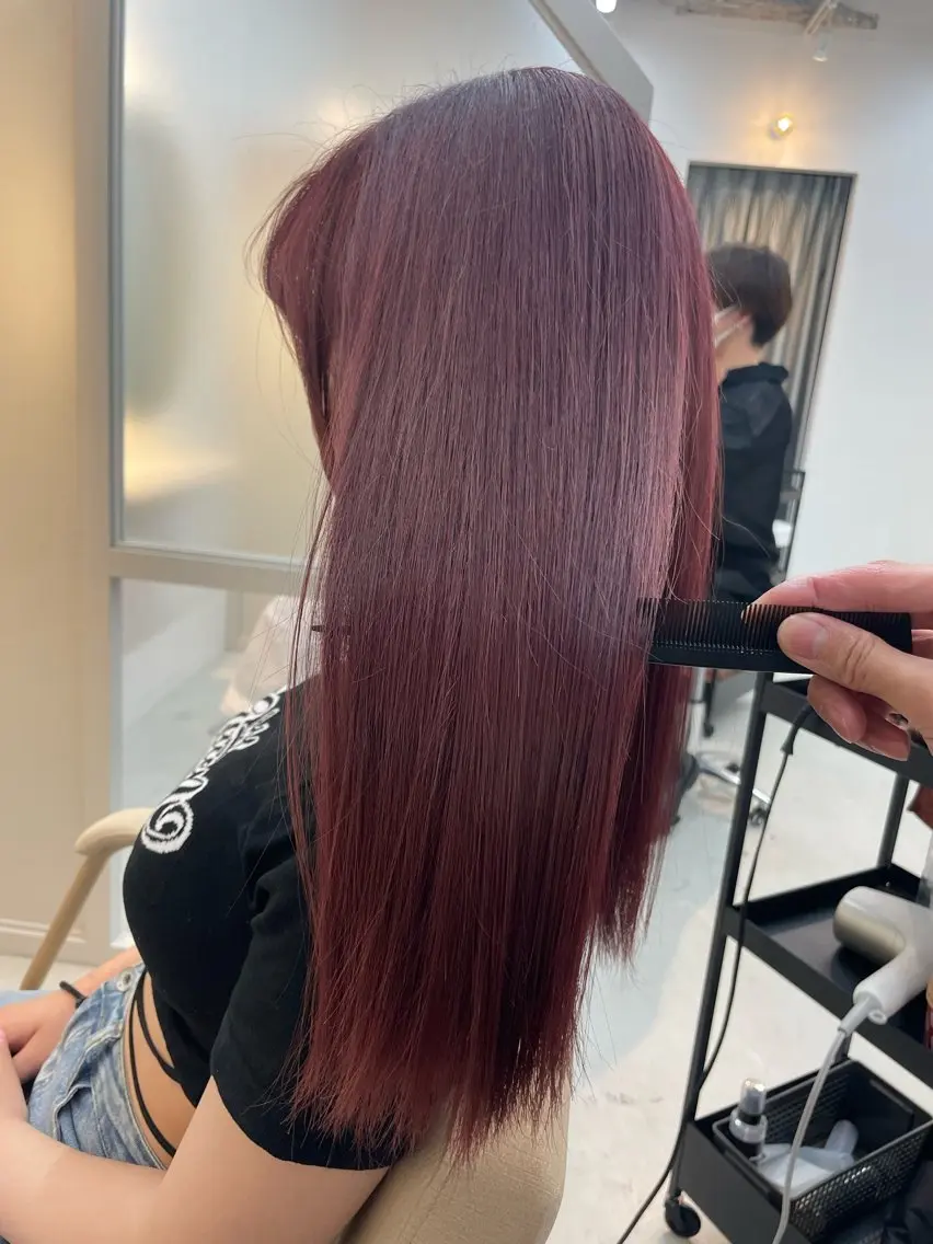 セミロング カラー カラー特化型美容師 保住のヘアスタイル