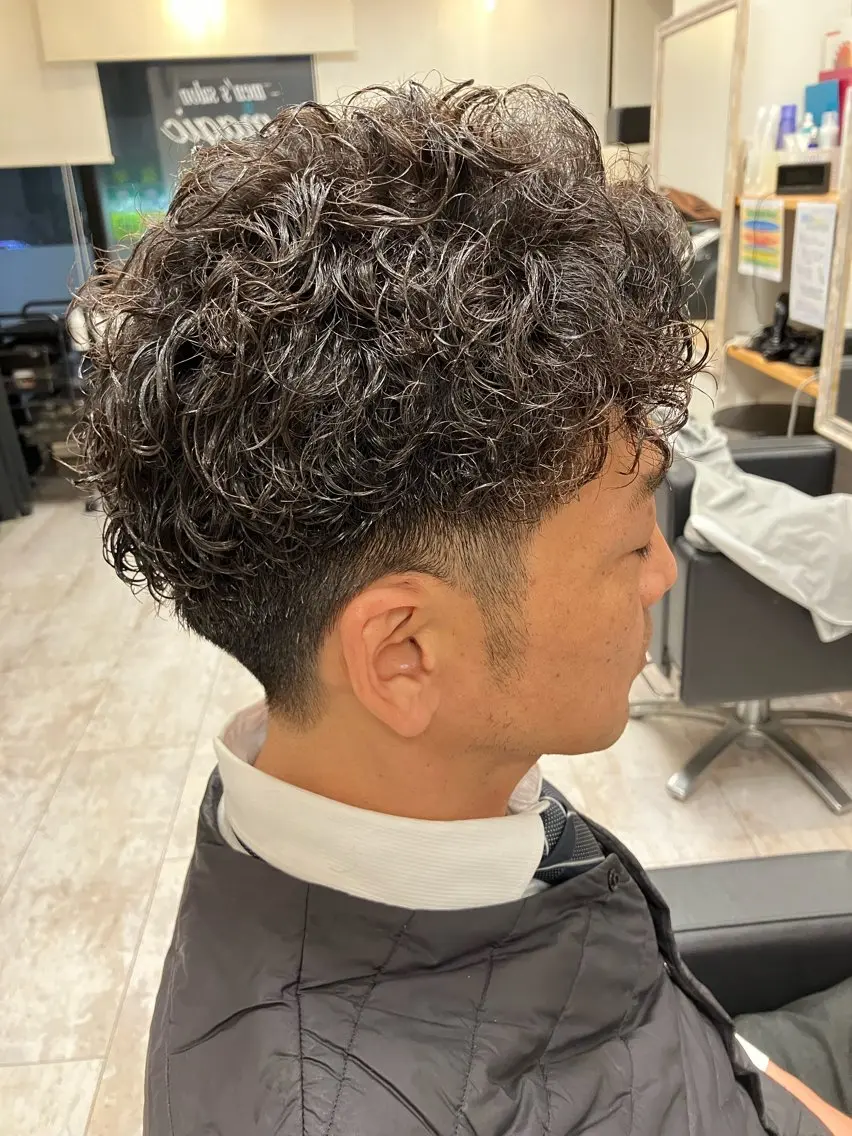 パーマ メンズ カット パーマ メンズ特化/パーマ/ フェードWATARUのヘアスタイル