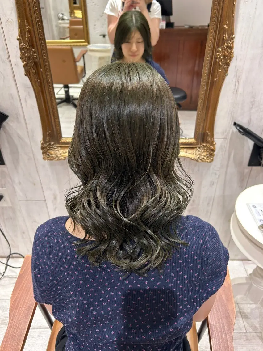 ミディアム ヘアカラー トリートメント re view 日和のヘアスタイル