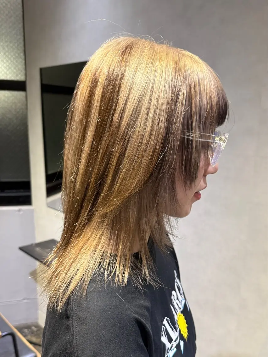 ミディアム カラー カット ヘアカラー トリートメント 透明感カラー/パーマ 🌀アオノのヘアスタイル